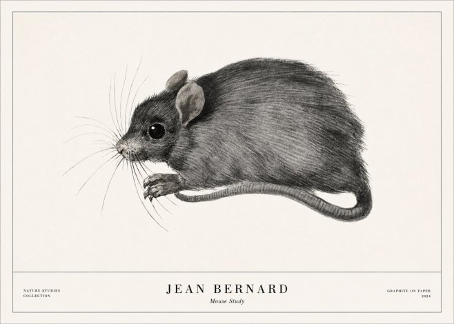 Jean Bernard Mouse Study No1 - Poster