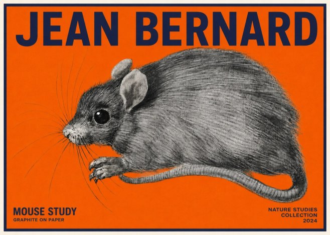 Jean Bernard Mouse Study No2 - Poster