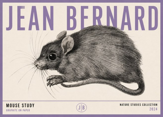 Jean Bernard Mouse Study No3 - Poster