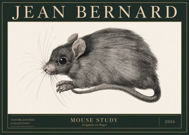 Jean Bernard Mouse Study No4 - Poster