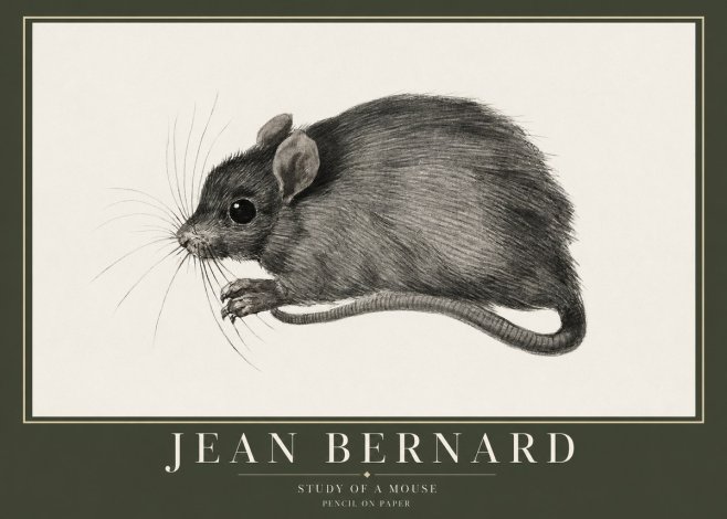 Jean Bernard Mouse Study No5 - Poster