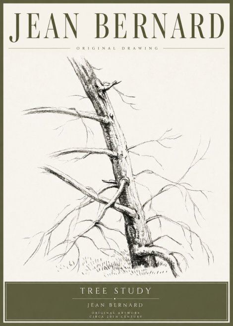 Jean Bernard Tree Study No4 - Poster