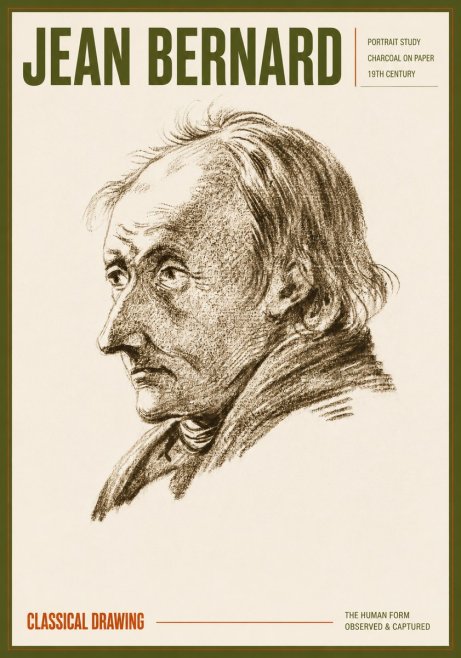Jean Bernard Portrait of an Elderly Man No6 - Poster
