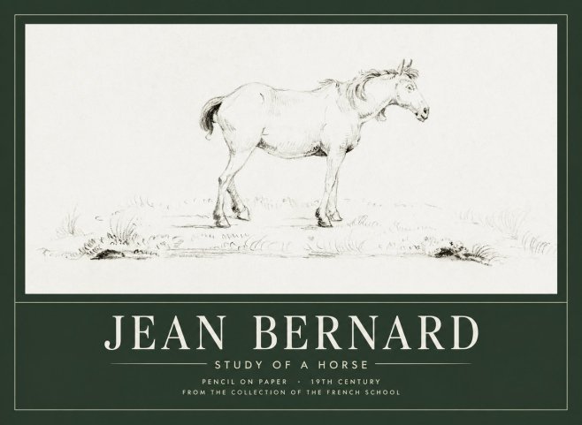 Jean Bernard Study of a Horse IV No1 - Poster