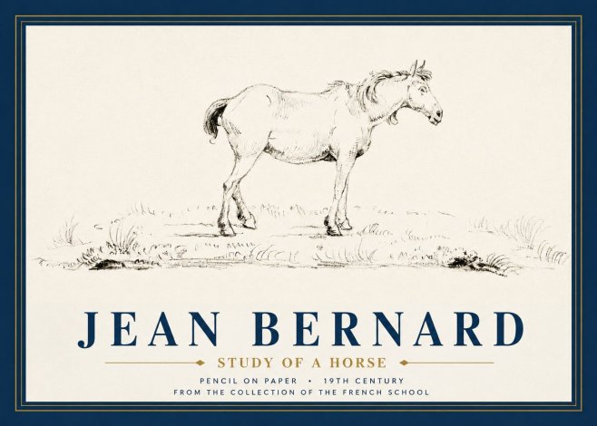 Jean Bernard Study of a Horse IV No4 - Poster