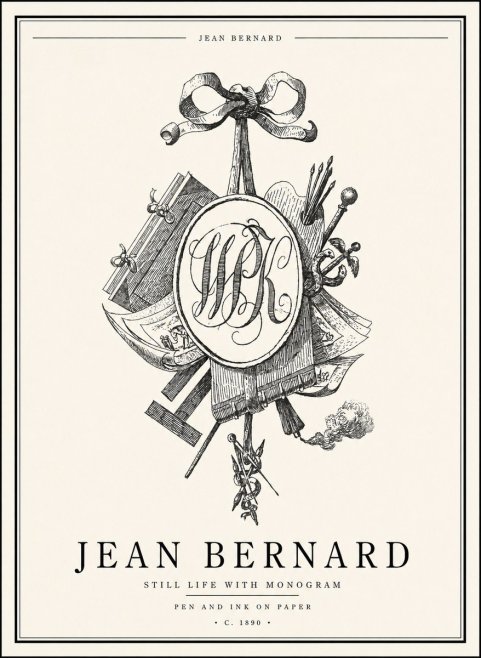 Jean Bernard Still Life with Monogram No1 - Poster