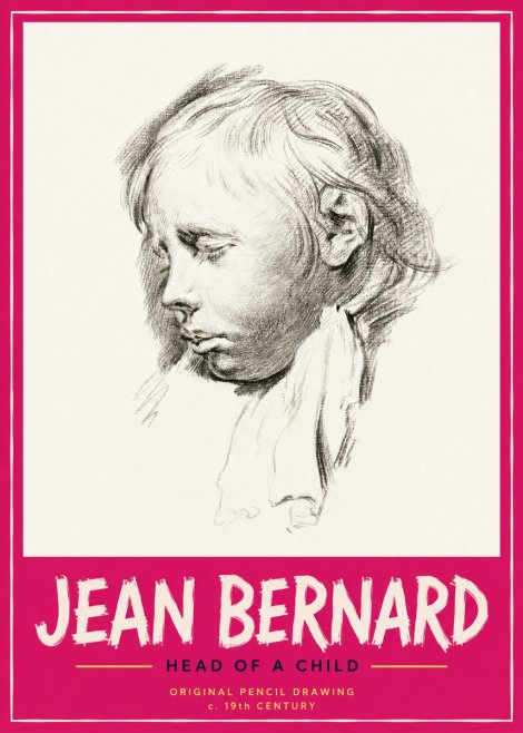 Jean Bernard Head of a Child No3 - Poster
