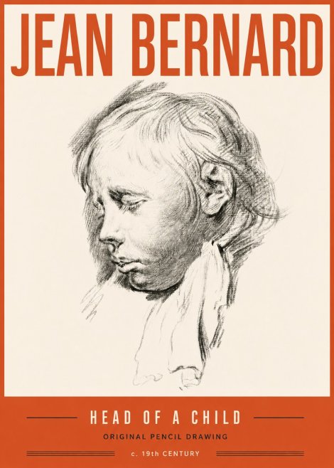 Jean Bernard Head of a Child No6 - Poster