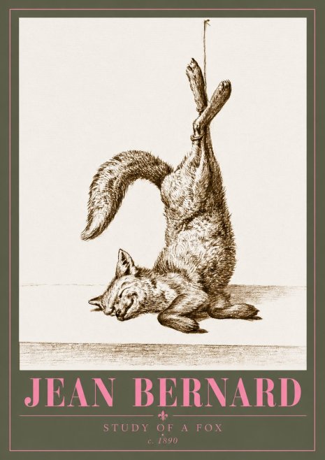 Jean Bernard Study of a Fox No5 - Poster