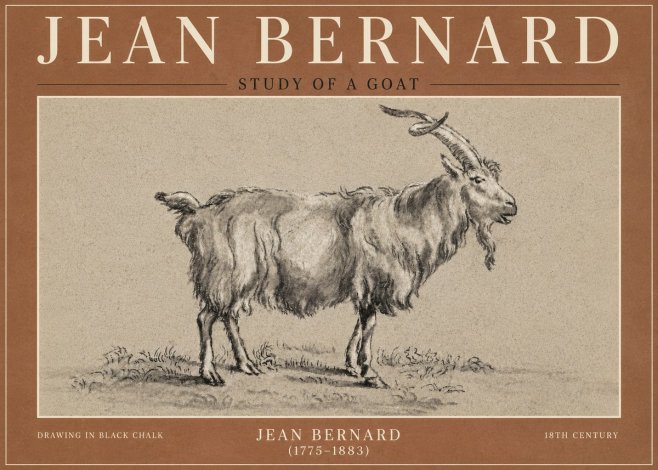 Jean Bernard Study of a Goat II No6 - Poster