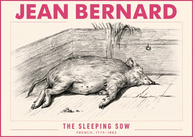 Jean Bernard The Sleeping Sow No3 - Poster