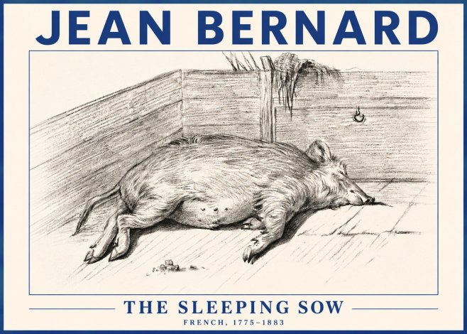 Jean Bernard The Sleeping Sow No5 - Poster