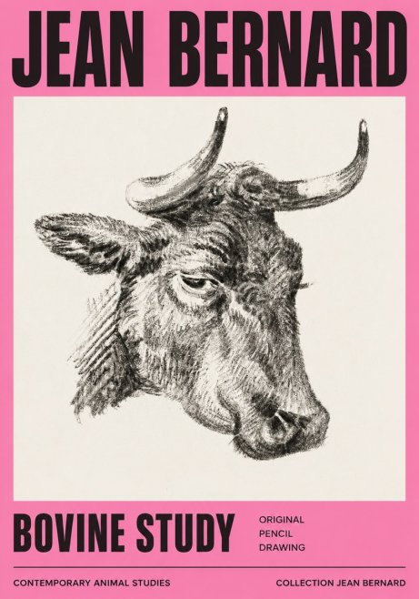 Jean Bernard Bovine Study I No3 - Poster