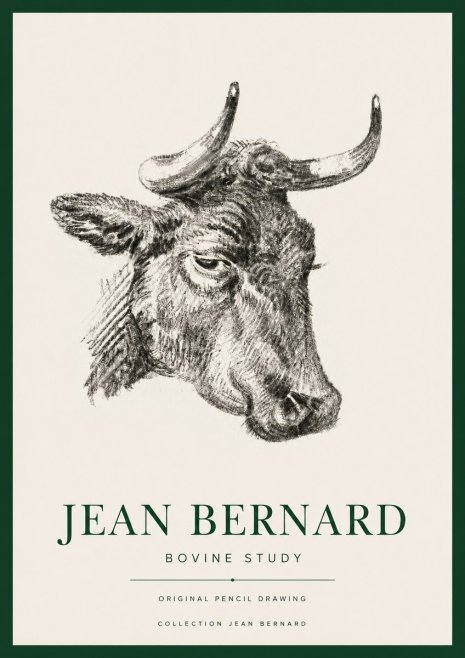 Jean Bernard Bovine Study I No4 - Poster