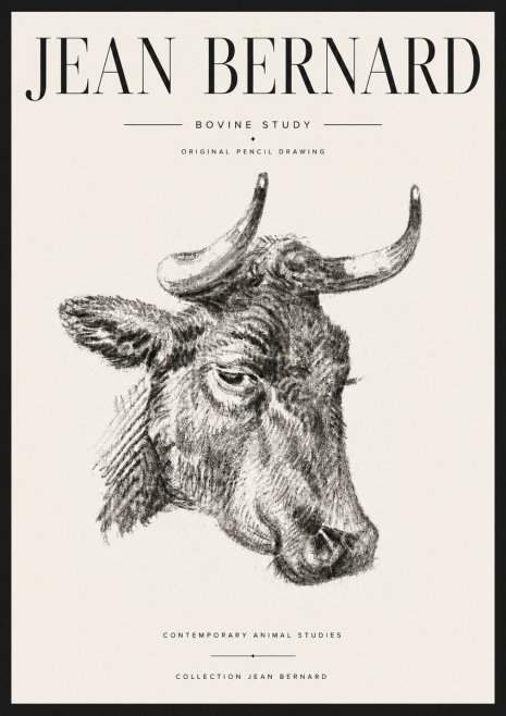 Jean Bernard Bovine Study I No6 - Poster