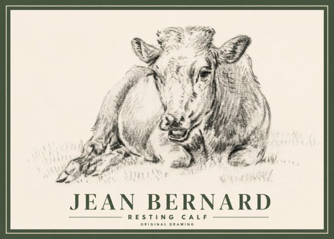 Jean Bernard Resting Calf II No3 - Poster