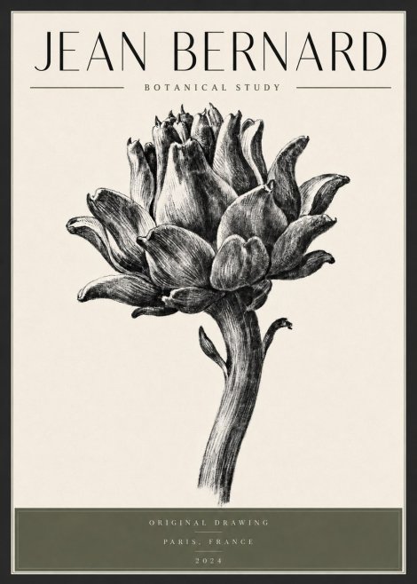 Jean Bernard Botanical Study No3 - Poster