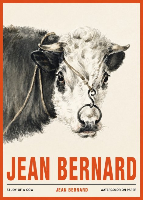 Jean Bernard Study of a Cow I No4 - Poster