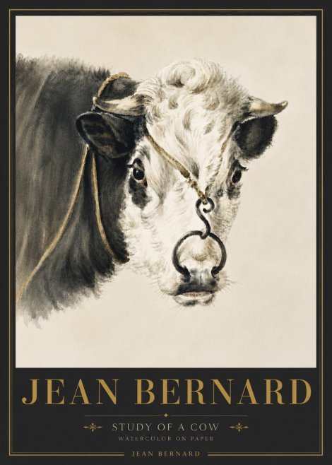 Jean Bernard Study of a Cow I No6 - Poster