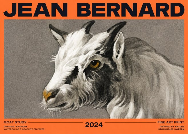 Jean Bernard Goat Study No2 - Poster