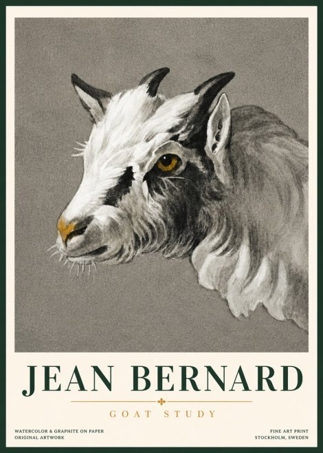 Jean Bernard Goat Study No3 - Poster
