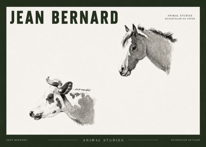 Jean Bernard Animal Studies No2 - Poster