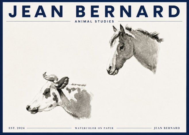 Jean Bernard Animal Studies No5 - Poster