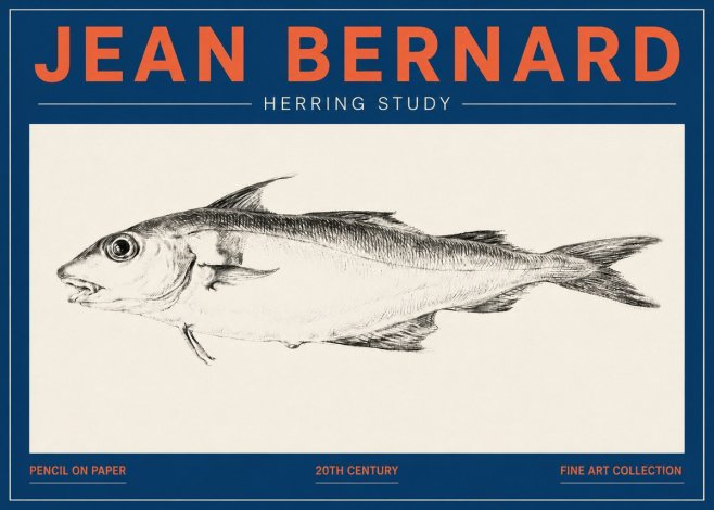 Jean Bernard Herring Study No6 - Poster