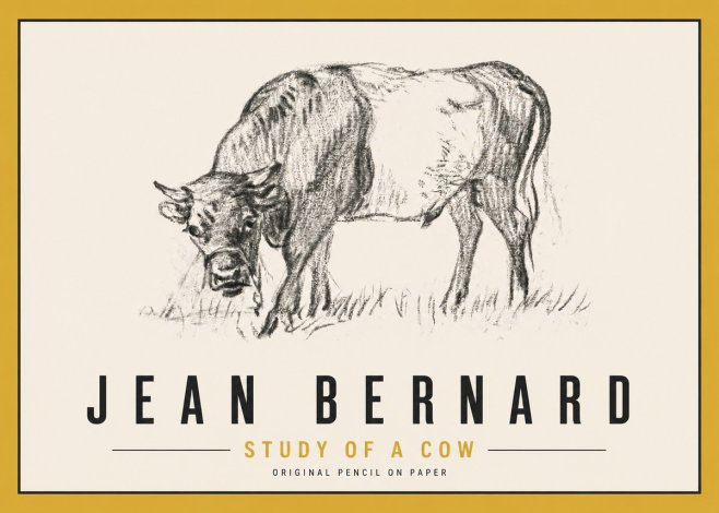 Jean Bernard Study of a Cow II No6 - Poster