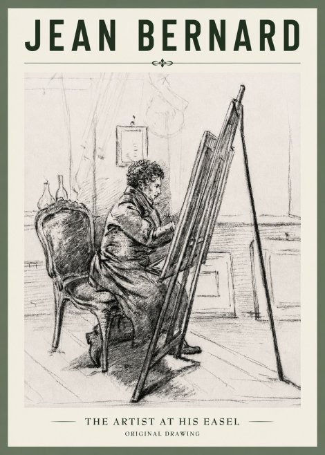Jean Bernard The Artist at His Easel No4 - Poster