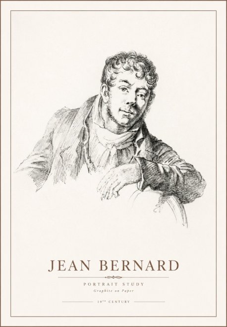Jean Bernard French Portrait Study No2 - Poster