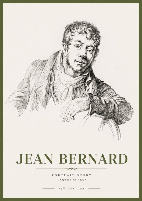 Jean Bernard French Portrait Study No4 - Poster