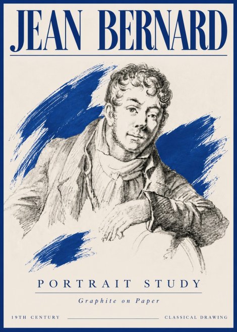 Jean Bernard French Portrait Study No5 - Poster
