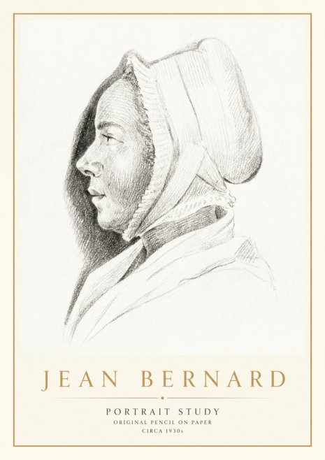 Jean Bernard Portrait Study VI No1 - Poster