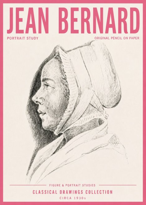 Jean Bernard Portrait Study VI No4 - Poster