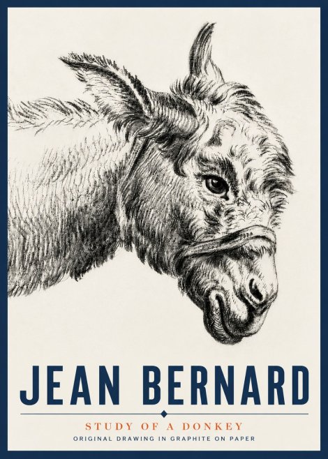 Jean Bernard Study of a Donkey I No5 - Poster