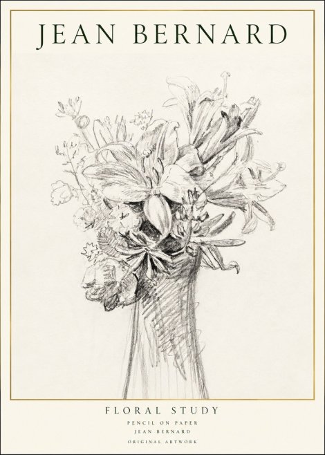 Jean Bernard Bouquet of Lilies No2 - Poster