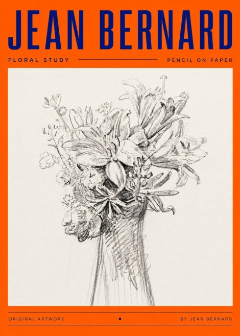 Jean Bernard Bouquet of Lilies No5 - Poster