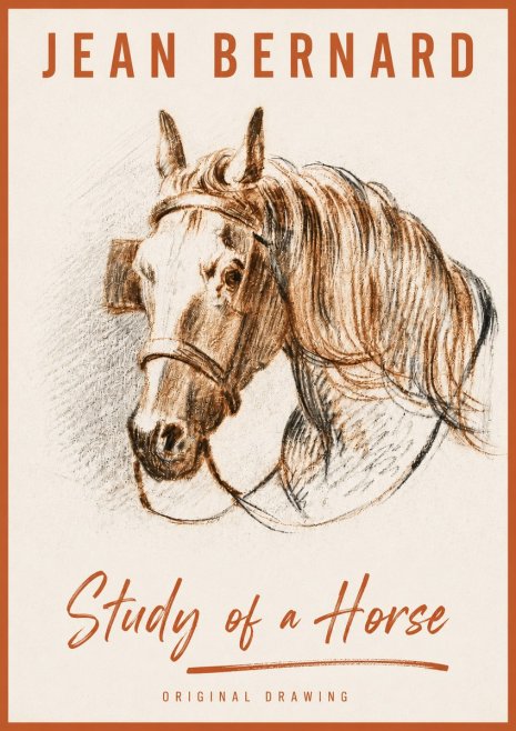 Jean Bernard Study of a Horse V No4 - Poster