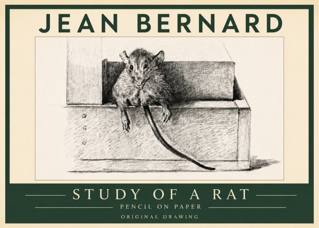 Jean Bernard Study of a Rat I No3 - Poster