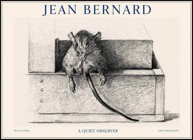 Jean Bernard Study of a Rat I No6 - Poster