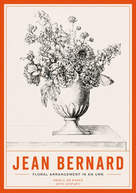 Jean Bernard Floral Arrangement in an Urn No3 - Poster