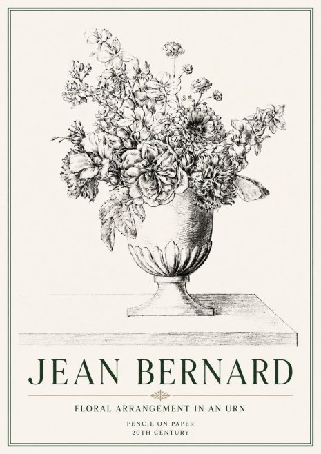 Jean Bernard Floral Arrangement in an Urn No4 - Poster