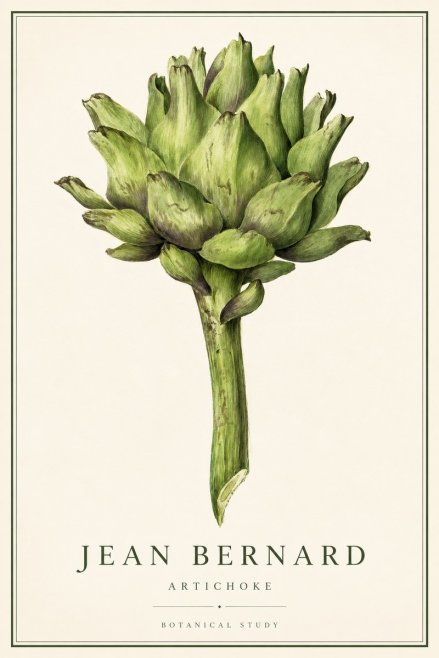 Jean Bernard Green Artichoke No3 - Poster