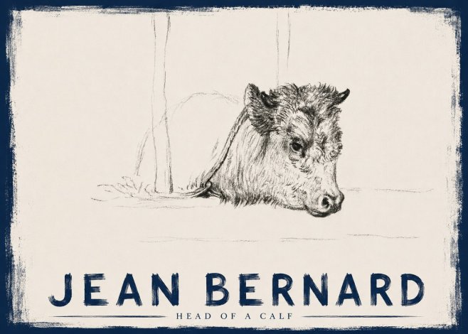 Jean Bernard Study of a Calf I No6 - Poster