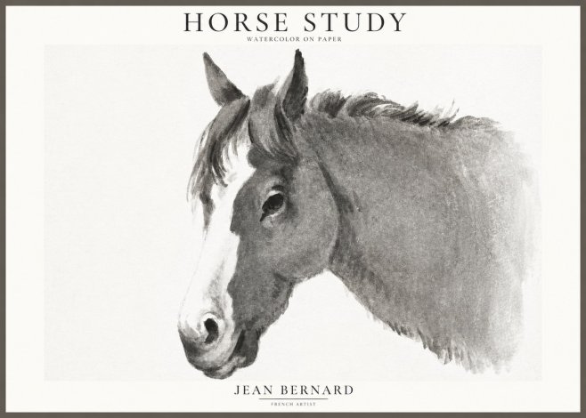 Jean Bernard Horse Study I No1 - Poster