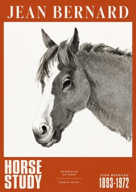 Jean Bernard Horse Study I No2 - Poster