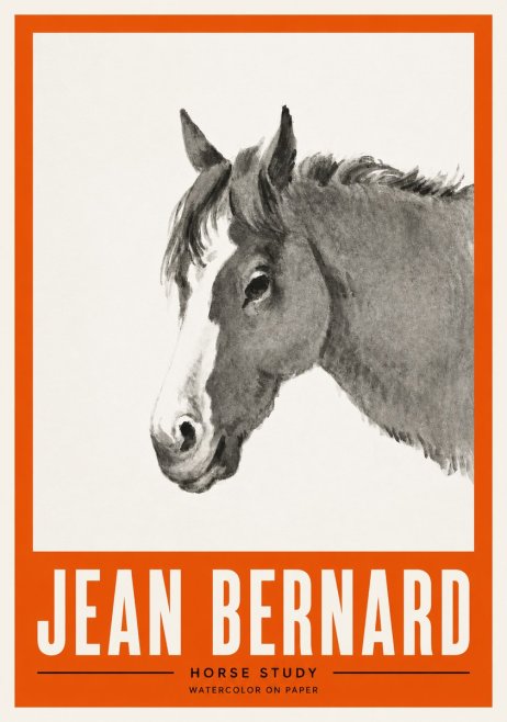 Jean Bernard Horse Study I No4 - Poster