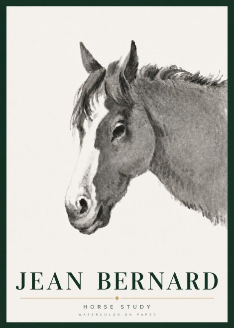 Jean Bernard Horse Study I No5 - Poster