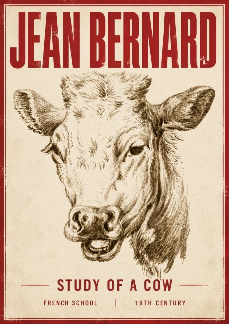 Jean Bernard Study of a Cow IV No5 - Poster